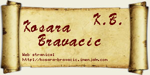 Kosara Bravačić vizit kartica
